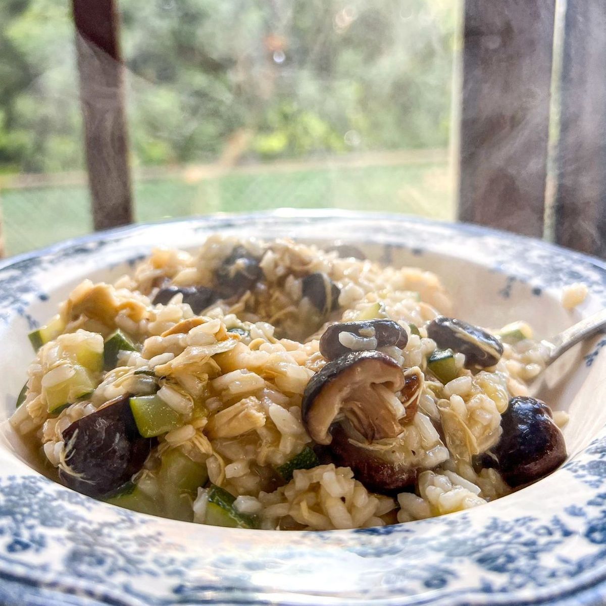 Risotto de Pollo con Champiñones