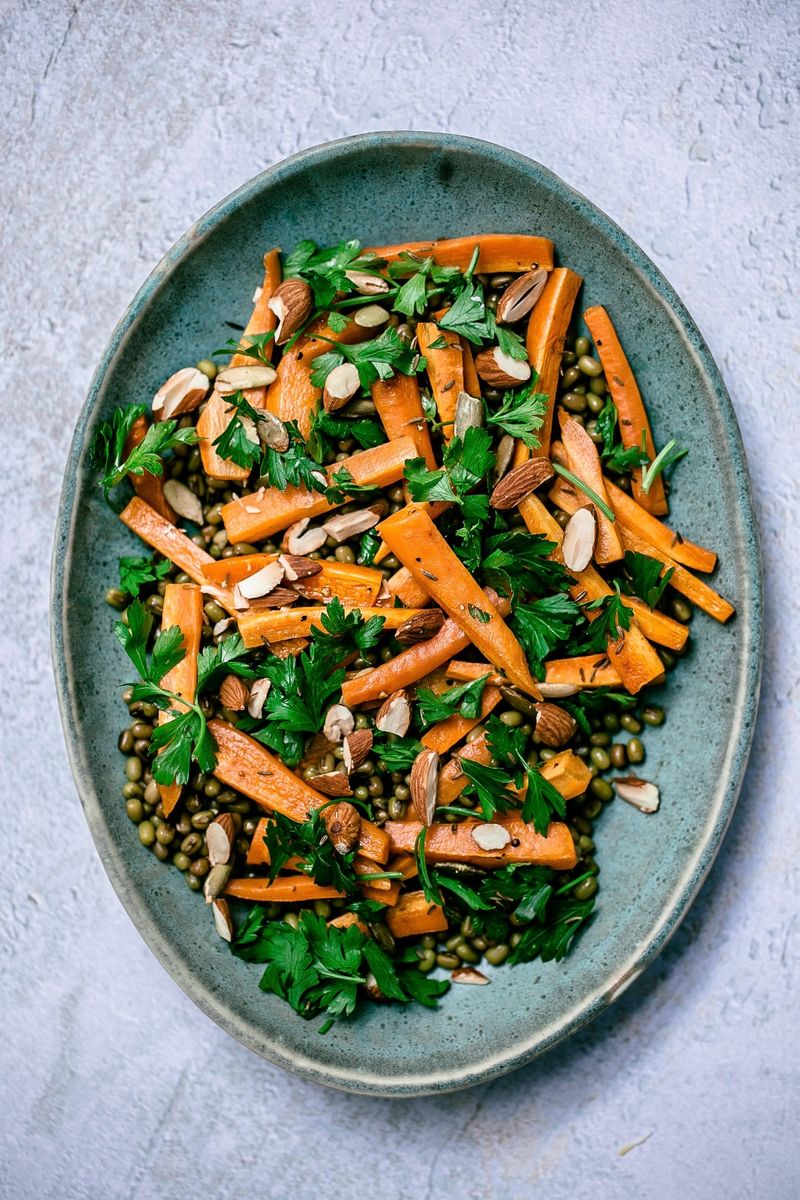 Ensalada de Zanahorias con Frijol mungo