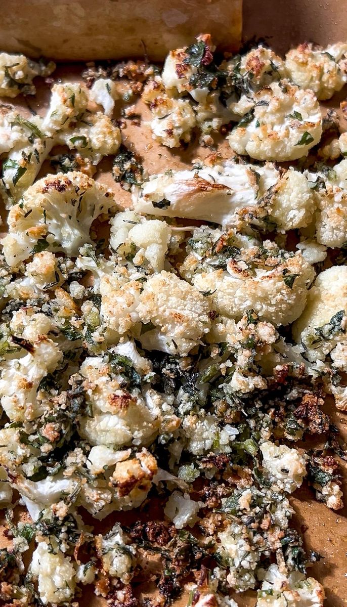 Topping de Coliflor Asada con Harina de Almendra