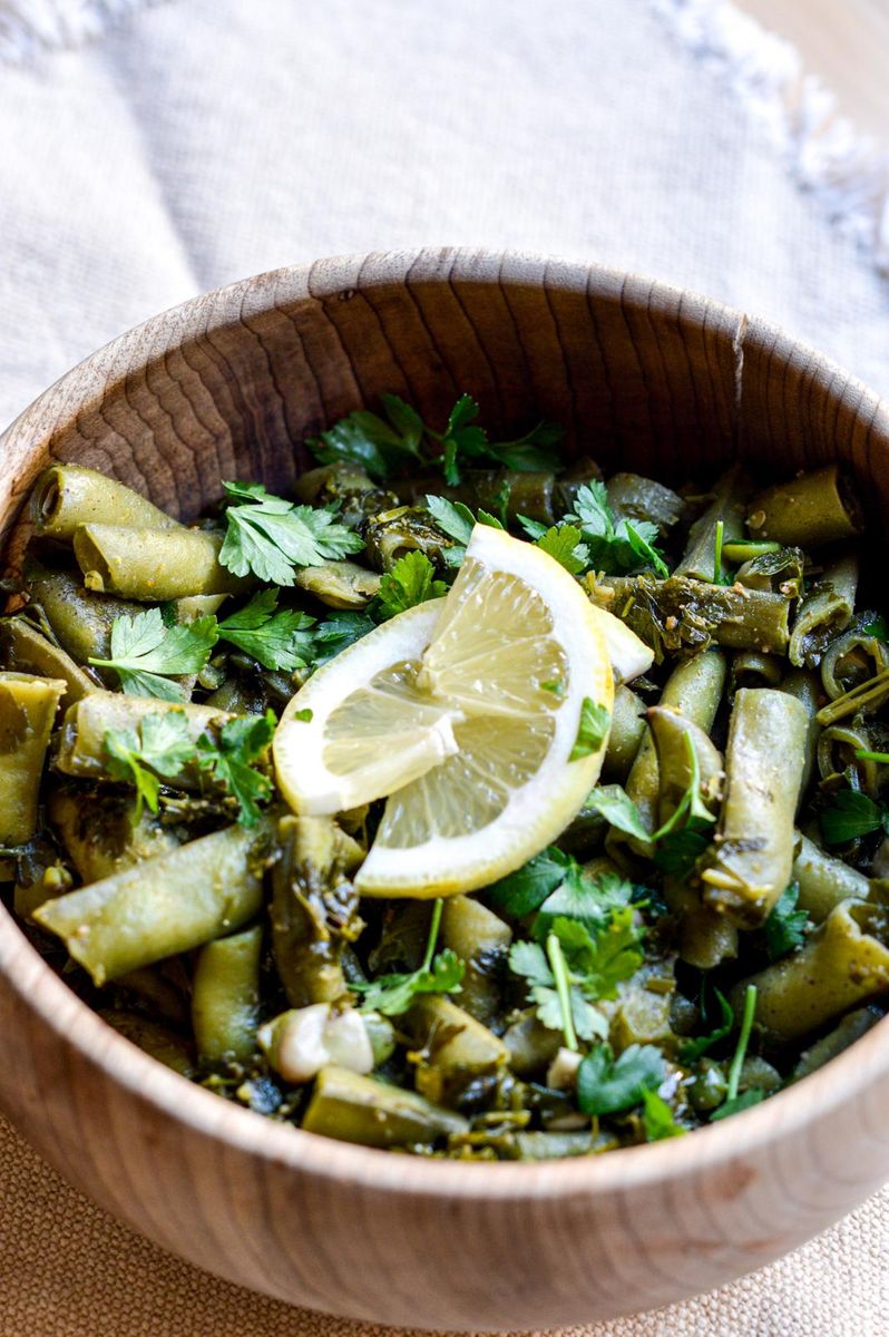 Salteado de Habas Verdes con Limón