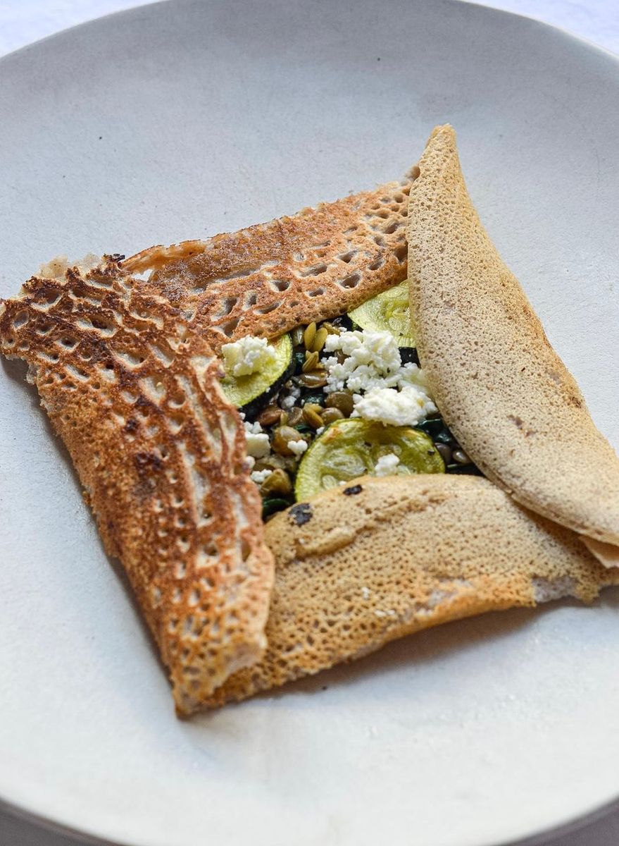 Galettes de Trigo Sarraceno con Relleno de Lentejas y Acelga