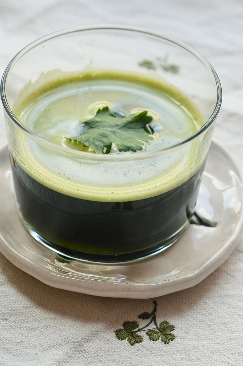 Jugo de Cilantro para el exceso de calor interno